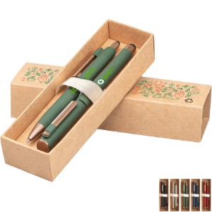 York Recycled Plastic Bronze Trim Pen Gift Set - GS3875