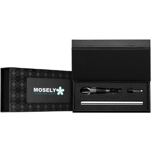 Neve Recycled Stainless Steel Wine Chiller Set & Gift Box, 2 Piece - GS3876