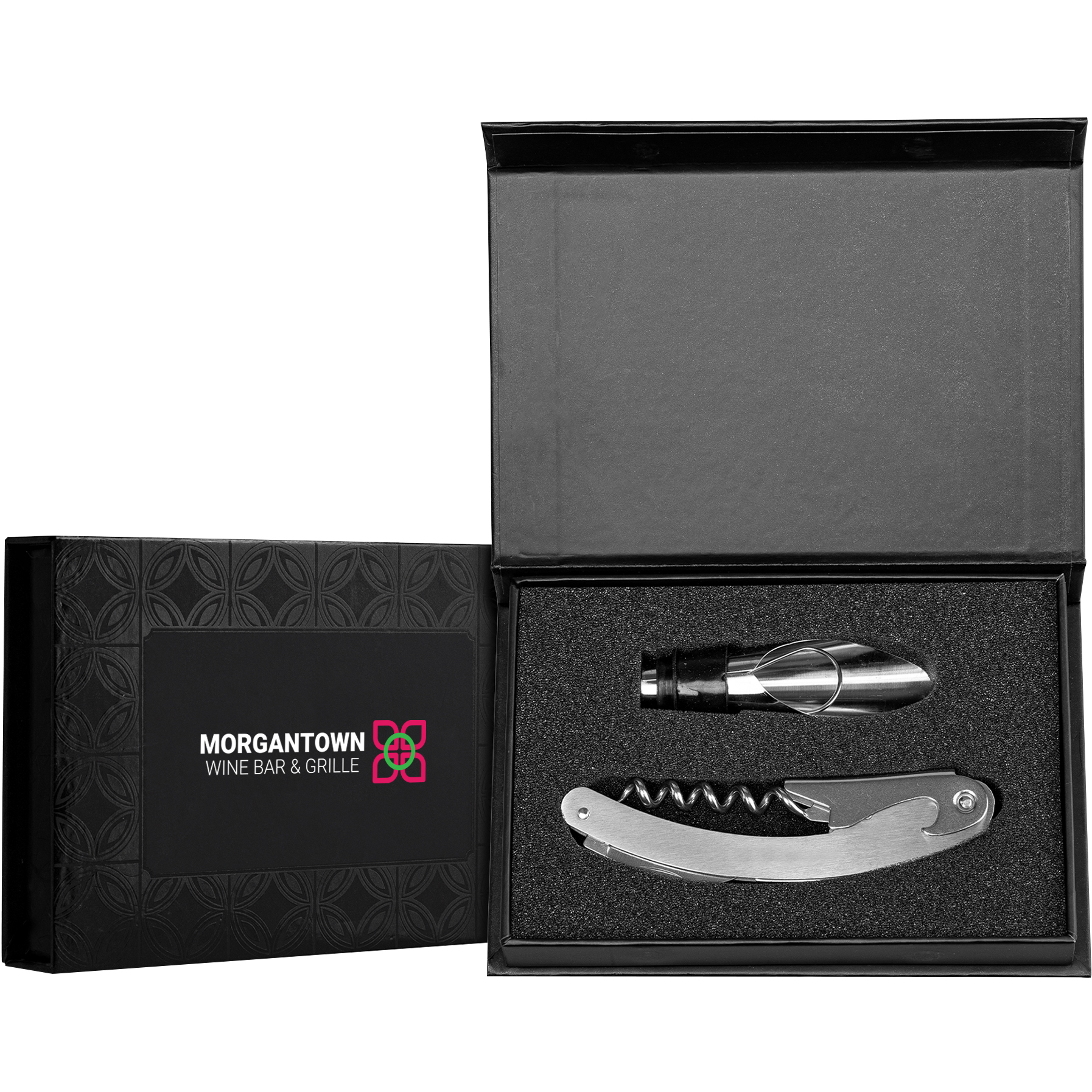 Product Photo 1 Raven Stainless Steel & Silicone Wine Gift Set, 2 Piece