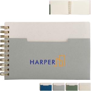 Lino A6 FSC Paper Spiral Binding Horizontal Pocket Notebook - GS3904