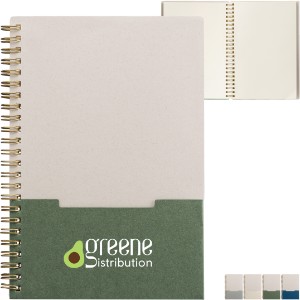 Lino A5 FSC Paper Spiral Binding Vertical Pocket Notebook - GS3905