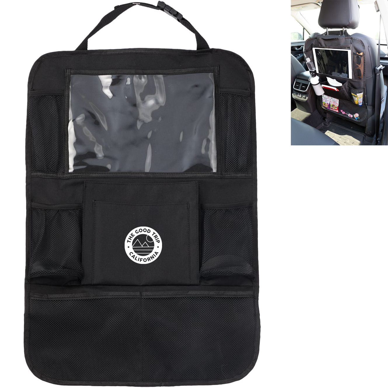 Product Photo 1 Recycled Back Seat Car Organizer w/ Tablet Pocket
