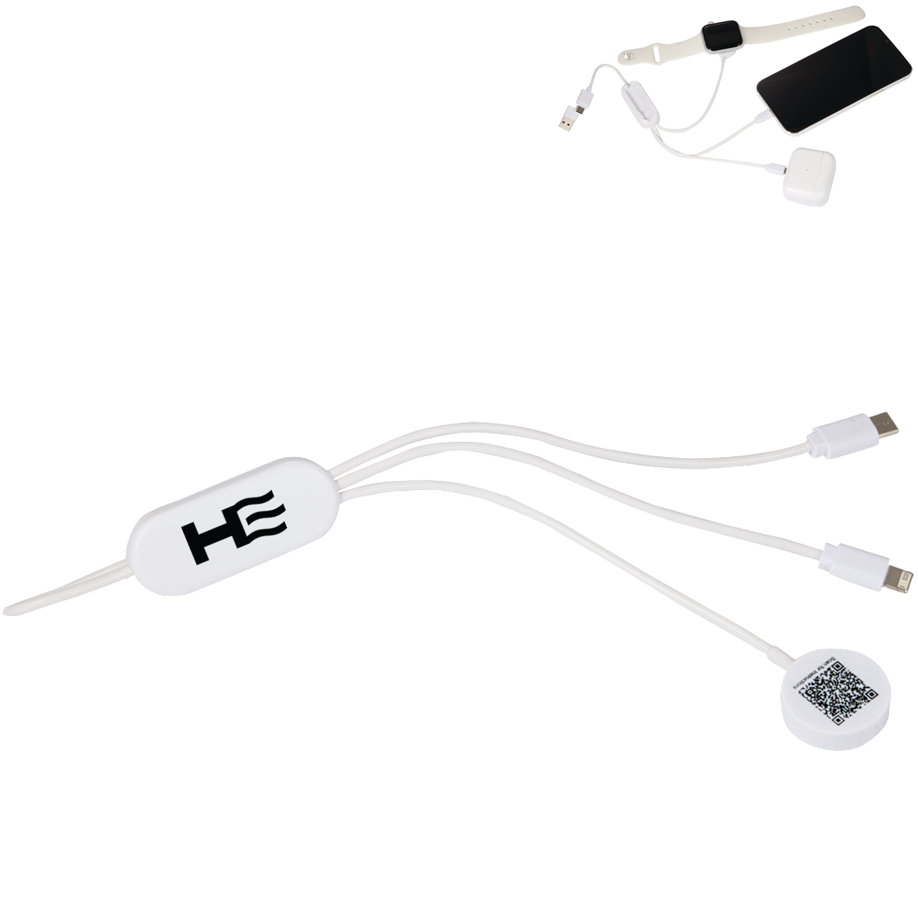 Product Photo 1 Allcord 5-in-1 Charging Cable w/ Apple Watch Charger