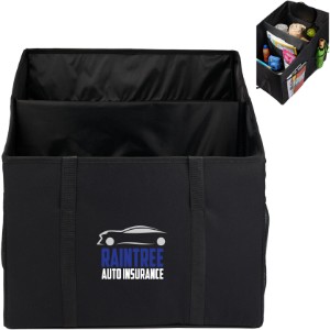 Recycled Trunk Organizer w/ Divider, Mesh Pockets & Carry Straps - LD5627