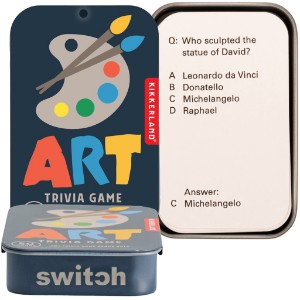 Kikkerland® Art Trivia Card Game in Tin - IC1116