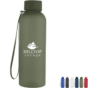 Morgan rPET Rubberized Bottle w/ Carry Strap, 20oz. - HT7033
