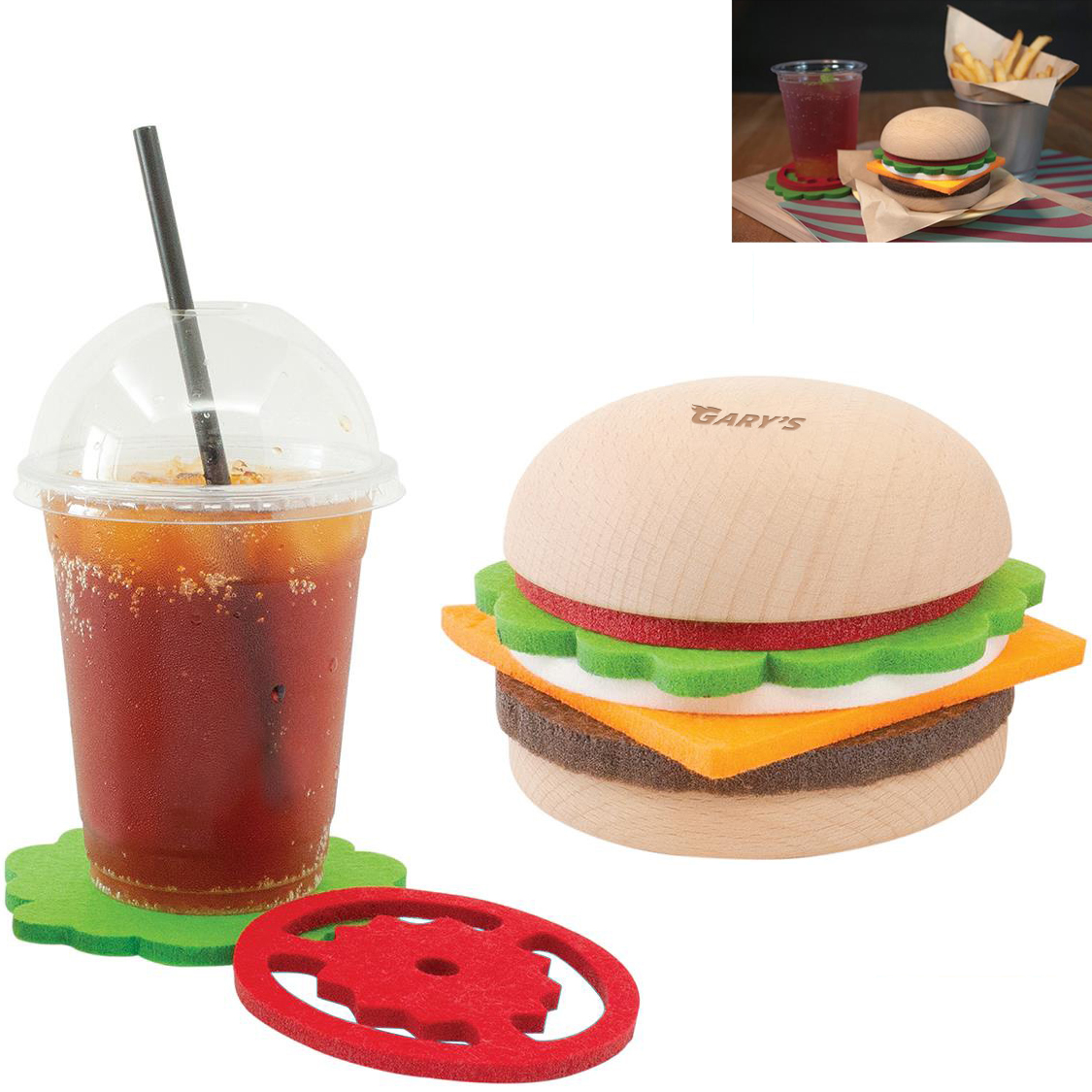 Product Photo 1 playableART® Hamburger Coaster Set