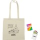 Holiday Canvas Coloring Tote Bag & Crayon Set