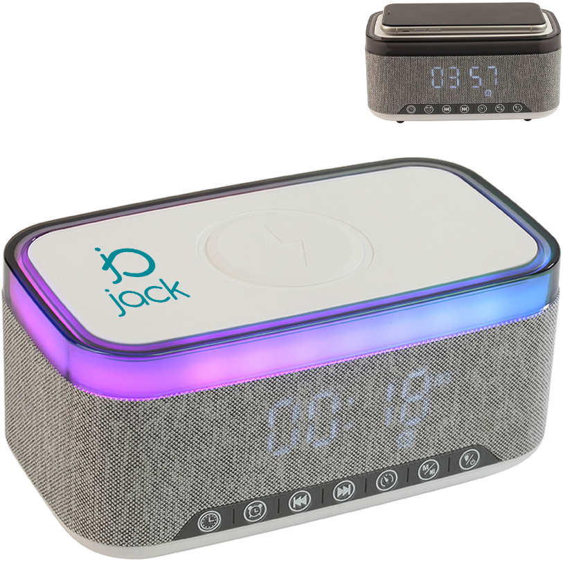 Product Photo 1 Sunset 20W Stereo Speaker w/ White Noise, Clock, Radio & 15W Wireless Charger