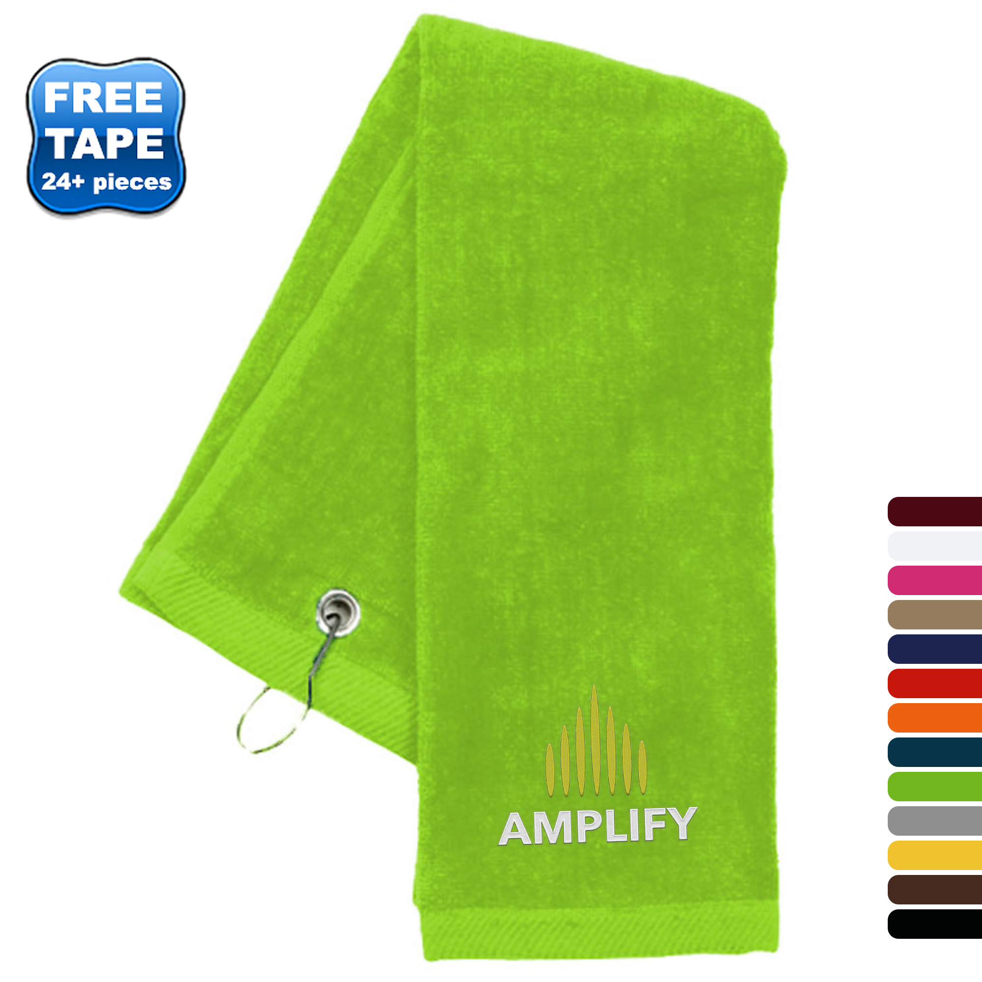Product Photo 1 Tri-Fold Cotton Terry Velour Sports Towel, 16" x 25"