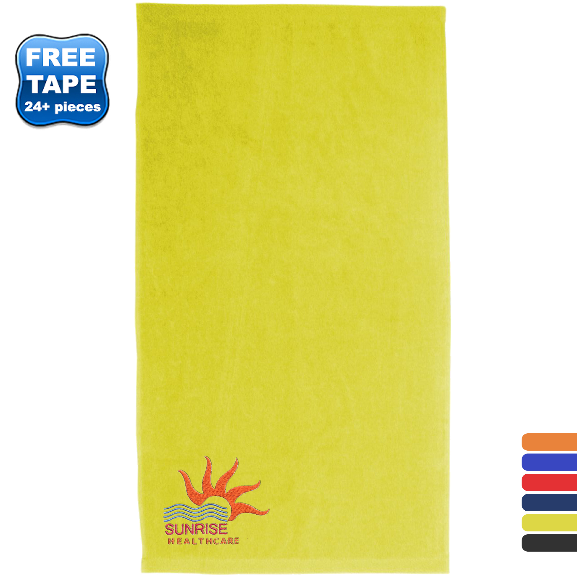 Product Photo 1 Turkish Signature Cotton Terry Velour Colored Sports Towel, 20" x 34"