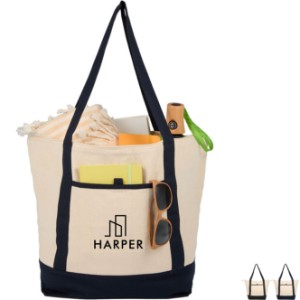 Isle 8oz. Organic Cotton Zippered Tote - BT2536