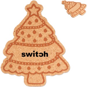 Christmas Tree Cork Coaster - WO1796