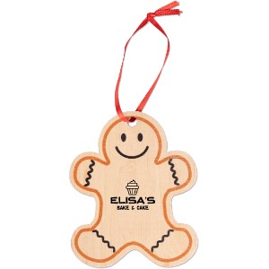 Wooden Gingerbread Man Ornament - WO1813