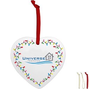 Heart Ceramic Holiday Ornament - EM1506