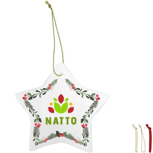 Star Ceramic Holiday Ornament - EM1507