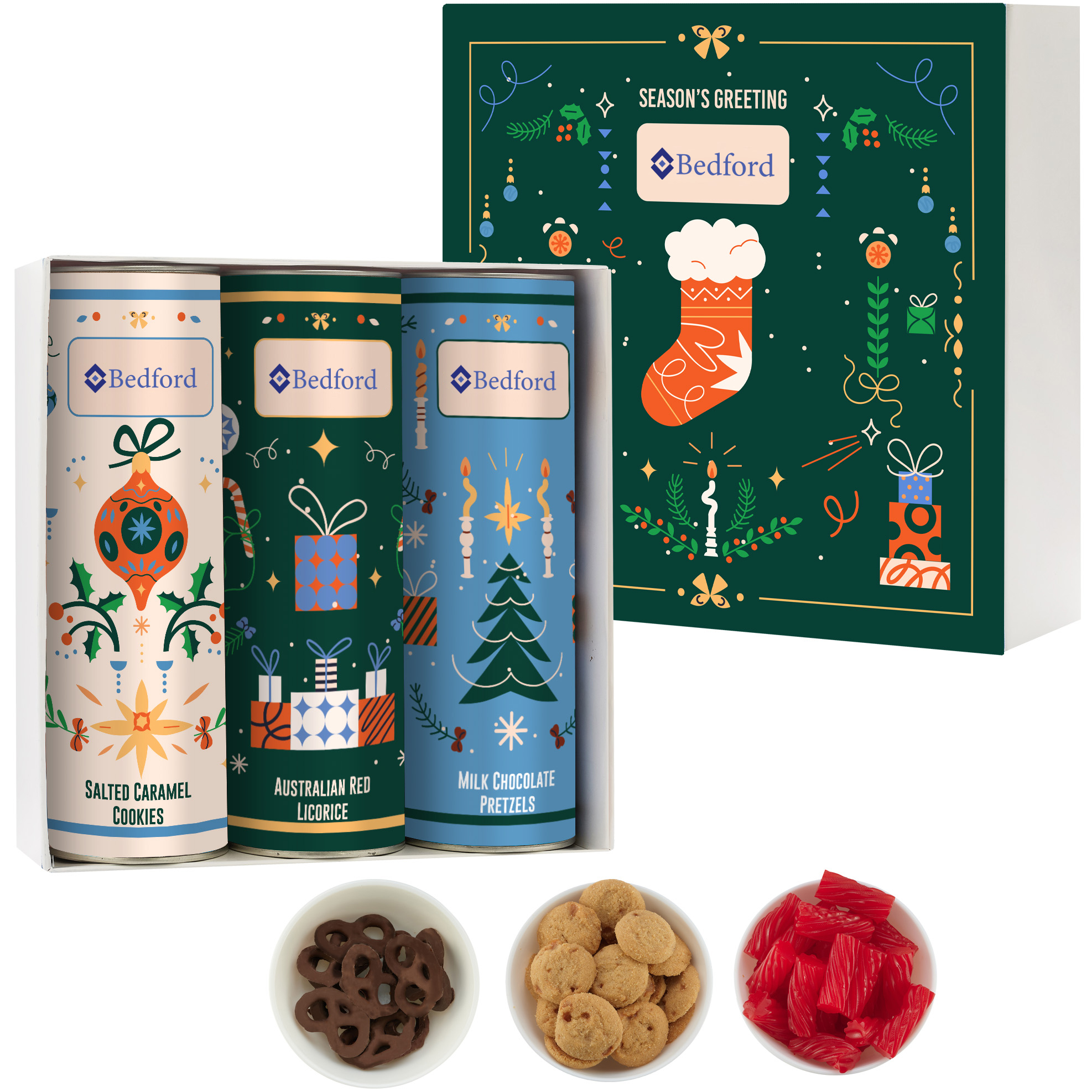 Product Photo 1 Crave Snack Collection, 3 Tubes - Pretzels, Cookies & Red Licorice