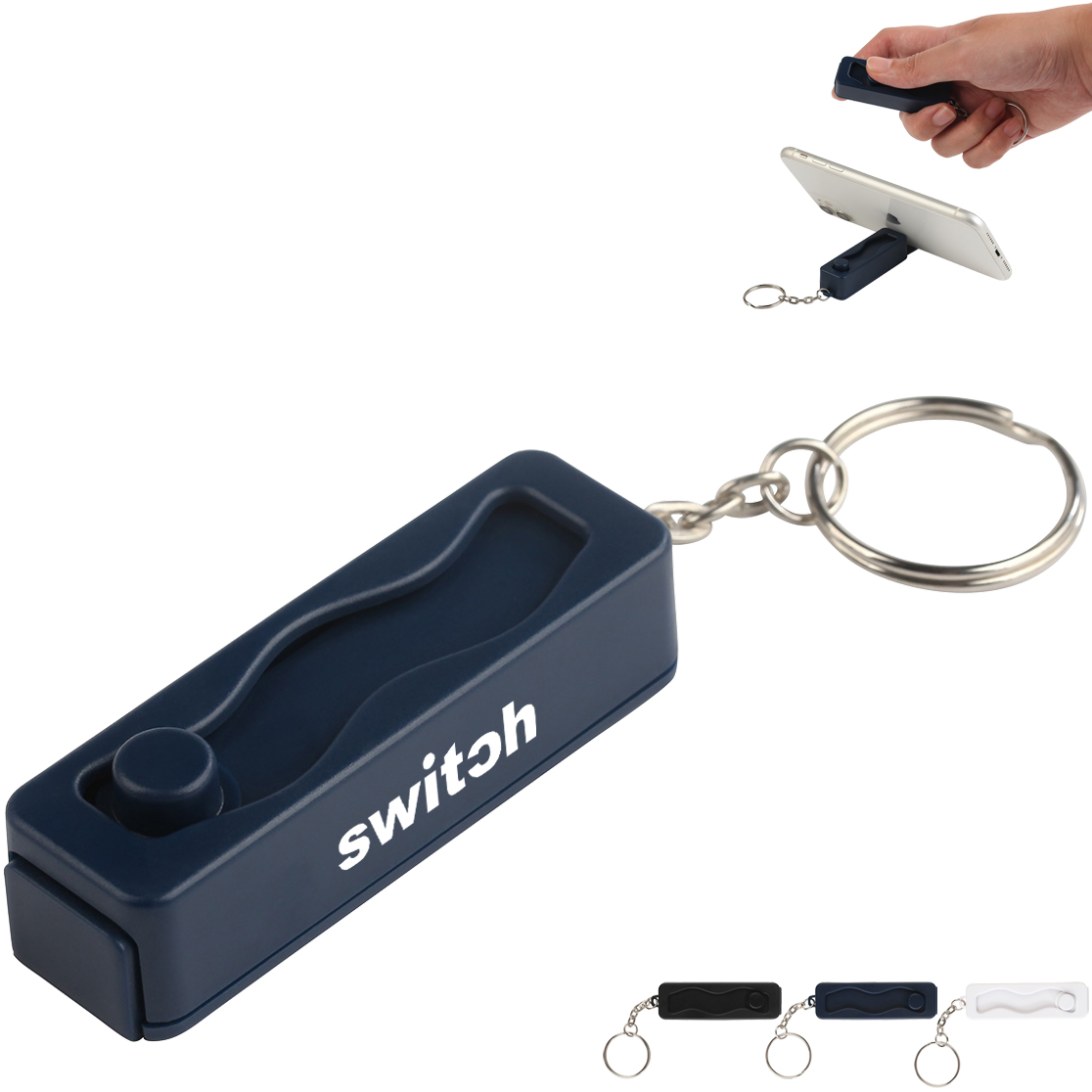 Product Photo 1 Contour Phone Stand Key Chain w/ Finger Fidget