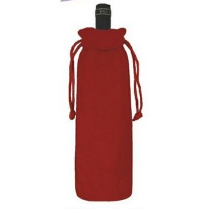 Velvet Tubular Drawstring Wine Bottle Bag - GV1500