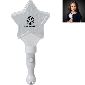 White Light Up Star Wand, 9" - BX1715