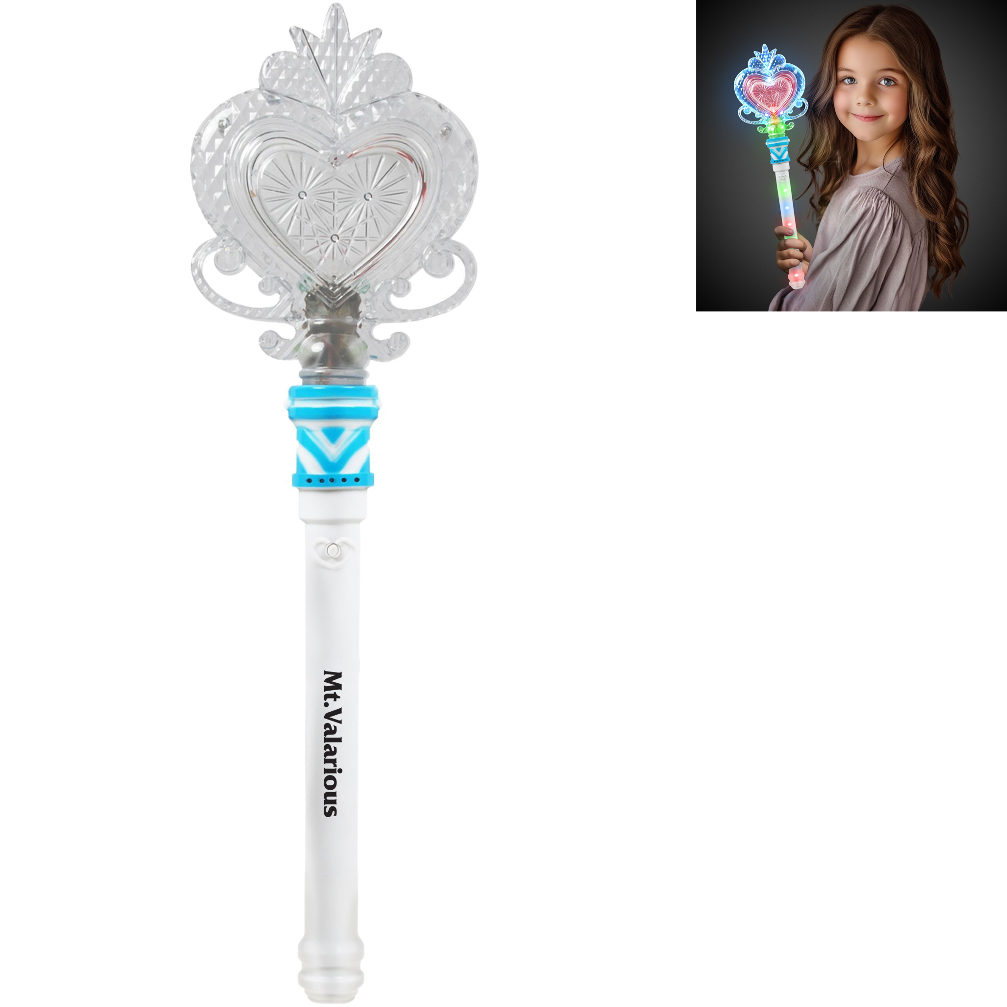 Product Photo 1 LED Heart Wand w/ Light Up Handle