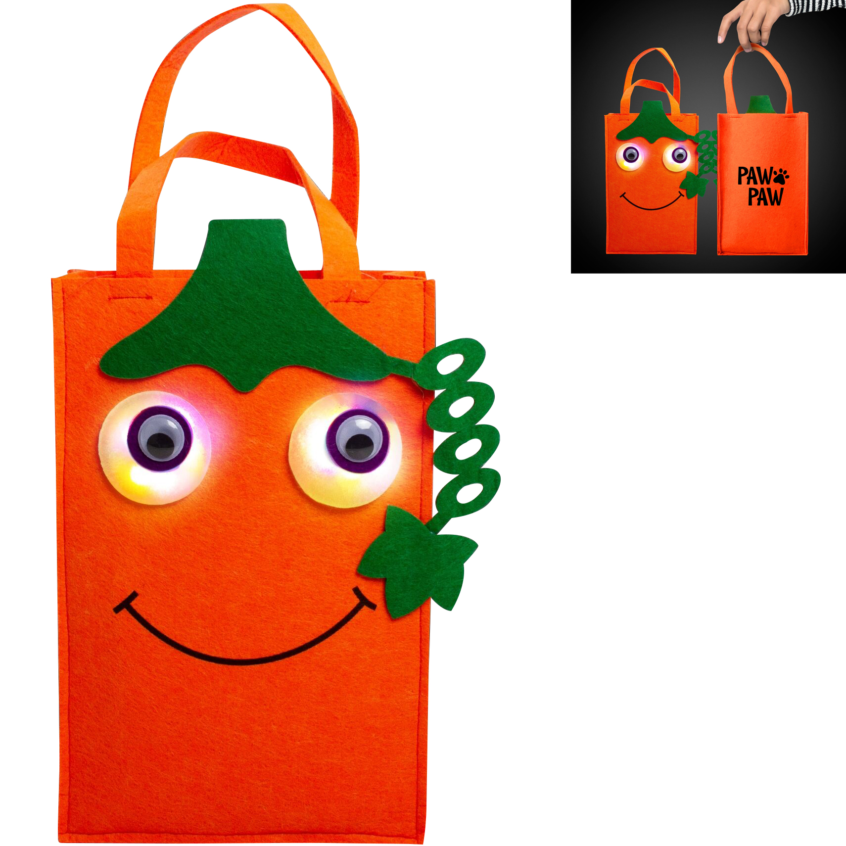 Product Photo 1 Pumpkin Light Up Trick or Treat Bag