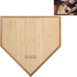Home Plate Bamboo Serving Board - PK2378