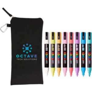POSCA® 8-Piece Soft Medium Marker Set w/ Bag - ST9405