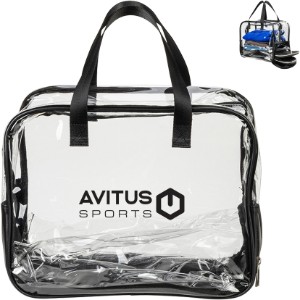 Gem Clear PVC Zippered Bag w/ Easy-Access Shoe Compartment - AR2079