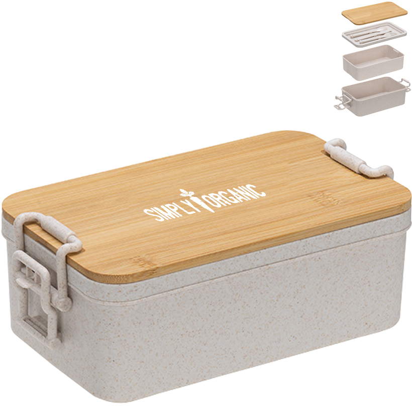 Product Photo 1 Chuckwagon Stackable Lunch Box w/ Bamboo Lid & Utensils
