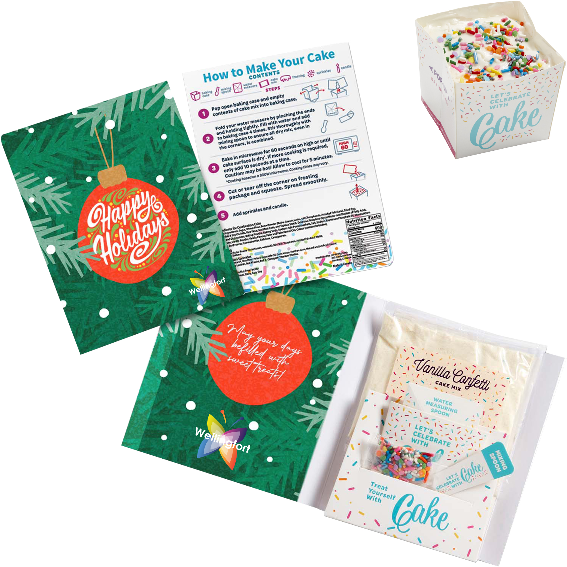 Product Photo 1 InstaCake Holiday Cake in Greeting Card