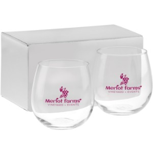 Stemless Red Wine Gift Set, 16.75oz - GA9866