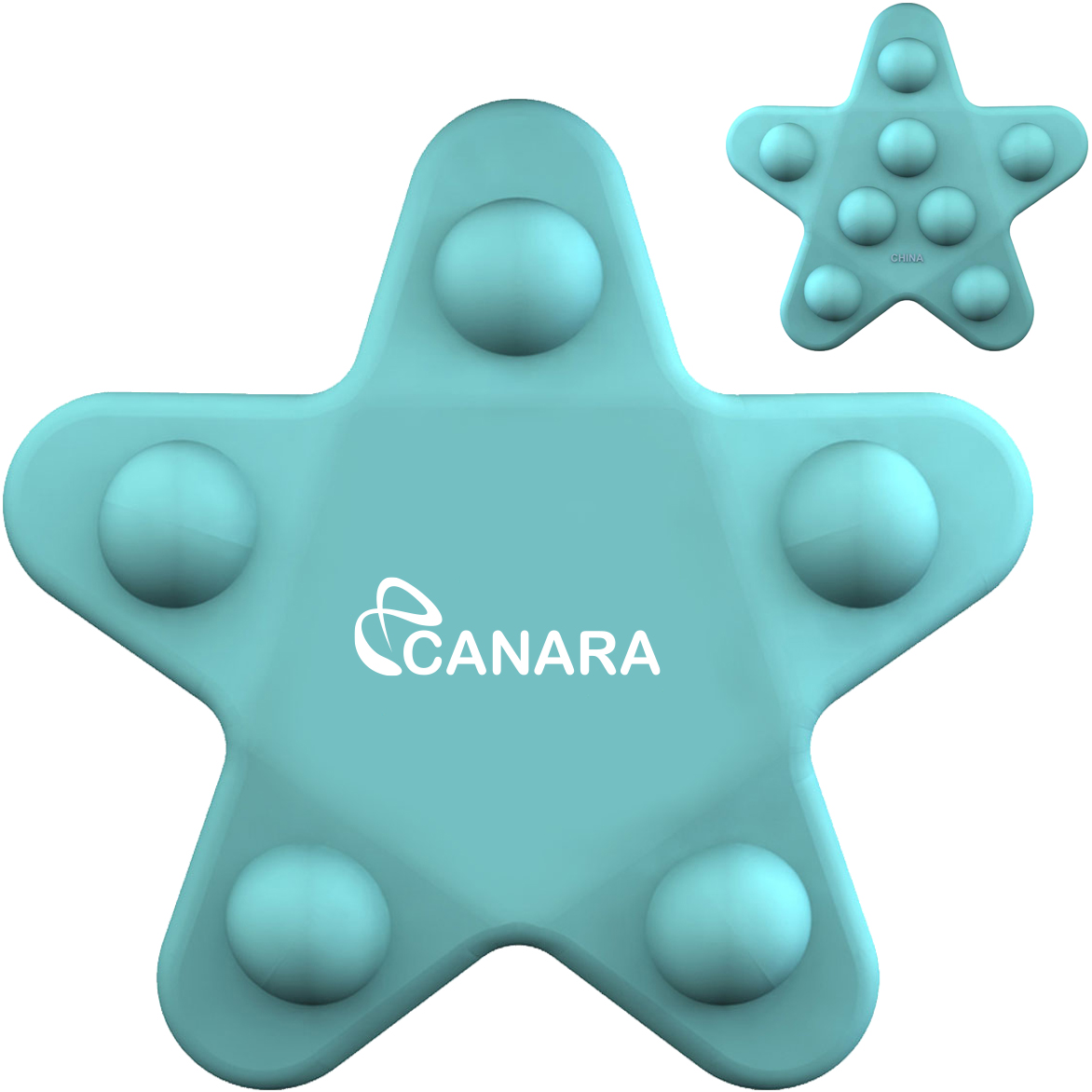 Product Photo 1 Teal Star Double-Sided Push Pop Toy