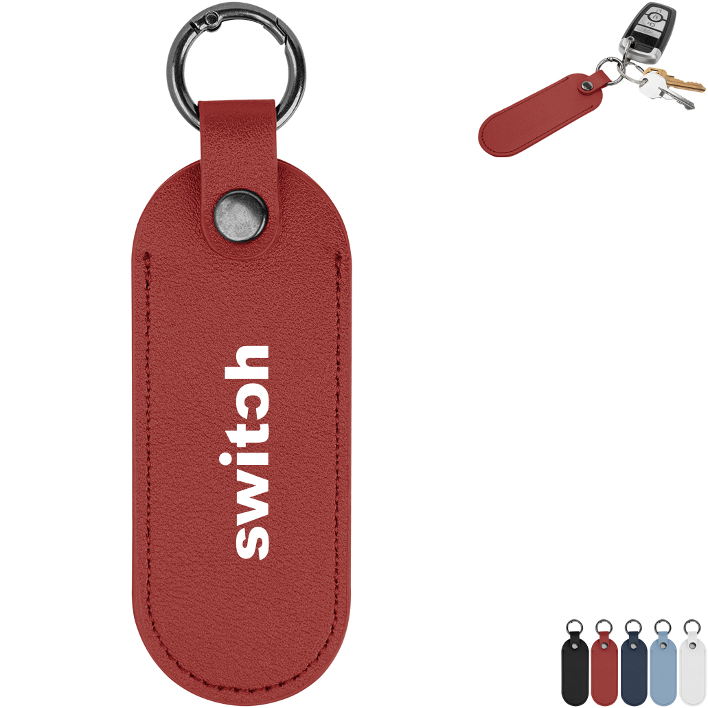 Product Photo 1 Bates Leatherette Key Tag w/ Carabiner