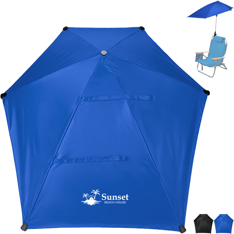 Product Photo 1 SPF 50 rPET Manual Open Chair Umbrella, 50" Arc