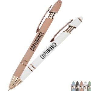Ultima Stylus Gel Glide Pen w/ Rose Gold Accents - AP1021