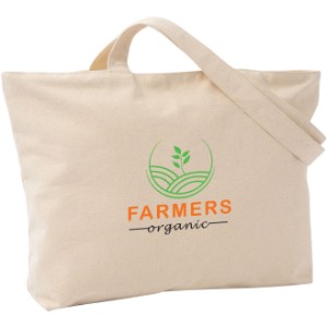 Zippered Cotton Canvas Tote - AP1023