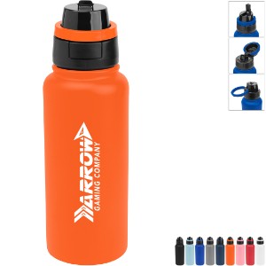 Pop Sip & Chug Recycled Stainless Steel Bottle, 32oz. - HT7174