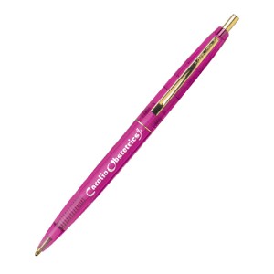 BIC® Clear Clics® Gold or Chrome Pen, Pink Barrel - BCC101