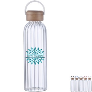 Eos Glass Bottle w/ Bamboo Lid, 21oz. - AR2153