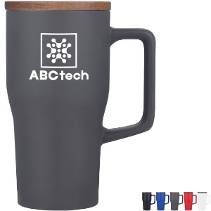 Element Ceramic Mug w/ Wood Lid, 18oz. - AR2154