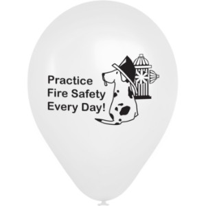 Practice Fire Safety Every Day Balloon, Stock - Closeout While Supplies Last - BAL019