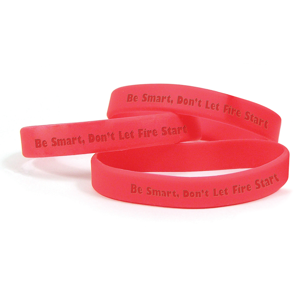 Product Photo 1 Be Smart, Don't Let Fire Start Wristbands, Stock