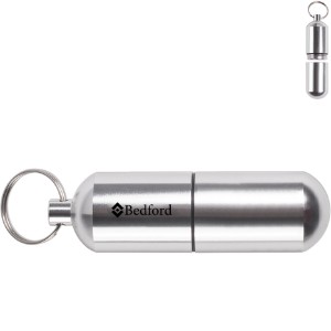 Aluminum Pill Holder Keychain - WO1051
