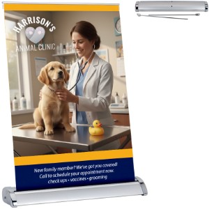 Retractable Tabletop Banner Display - SZ0004