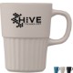 Ceramic Matte Finish Fluted Mug, 15 oz.