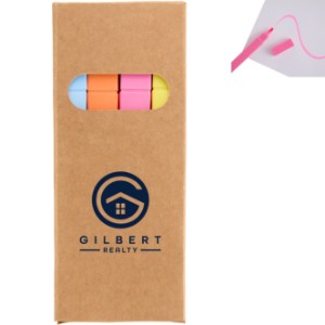 Square Recycled 4-Piece Highlighter Set - BT2572