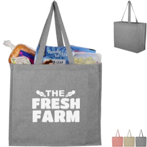 Recycled 4oz. Cotton Shopper Tote w/ Laminated Interior - BT2571