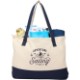 Color Accent 12oz. Recycled Cotton Zippered Tote