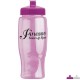 Transparent Grip Pink Poly-Pure Sport Bottle, 27oz. - Push Pull Lid